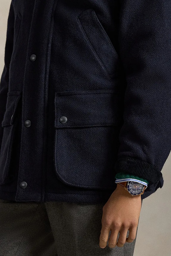 Μάλλινο μπουφάν Polo Ralph Lauren 710969656 σκούρο μπλε
