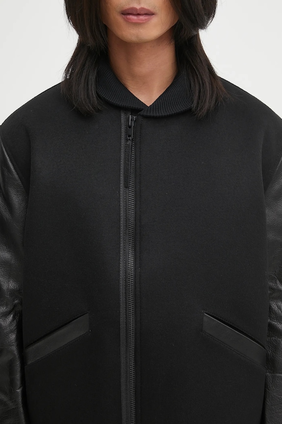 Бомбър яке с вълна Y-3 Letterman JX7338 черен