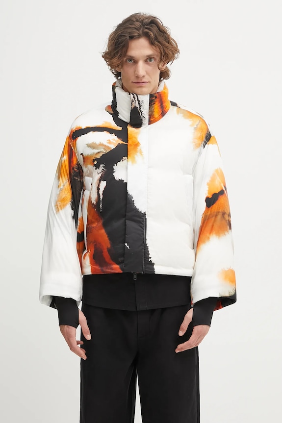 Pernata jakna Y-3 Aop Puff bijela KA2367