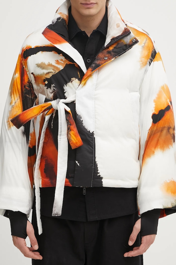 Pernata jakna Y-3 Aop Puff KA2367 bijela