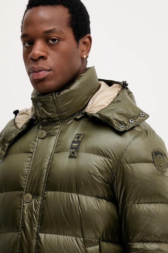 Μπουφάν με επένδυση από πούπουλα Blauer CARVER πράσινο BLUK03147