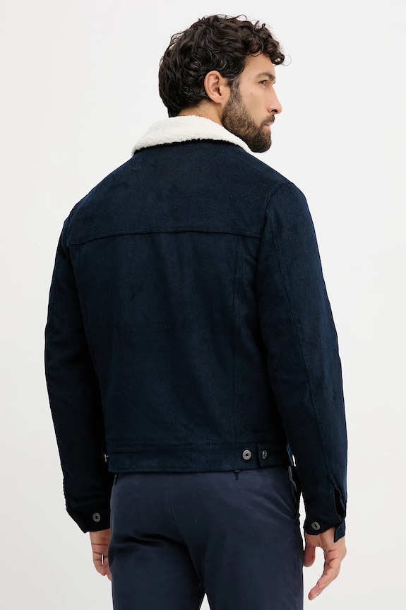 Îmbrăcăminte Pepe Jeans geacă din velur PM4027185 bleumarin
