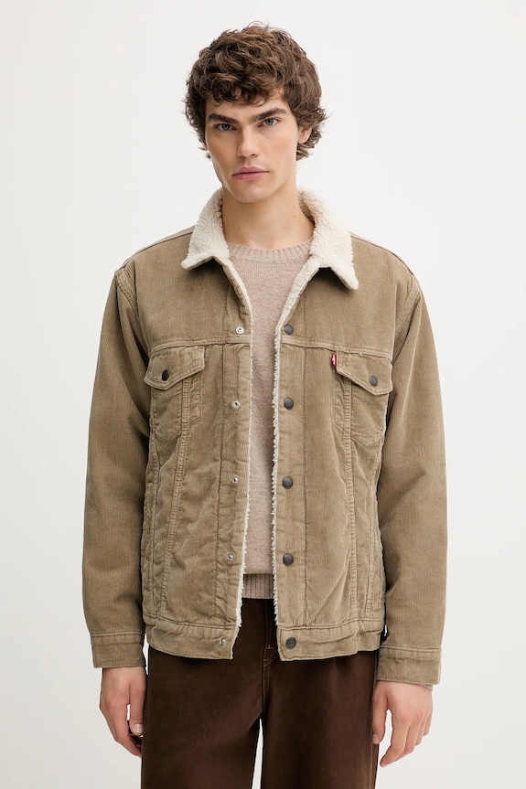 Levi's geacă din velur necaptusit bej A5784.0022