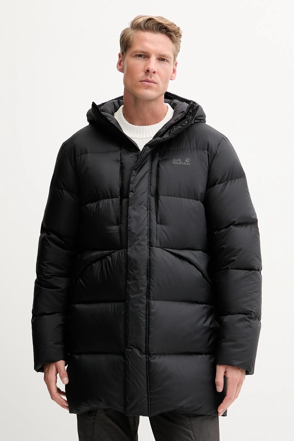 Пуховая куртка Jack Wolfskin ICY HILL с утеплением чёрный A65049