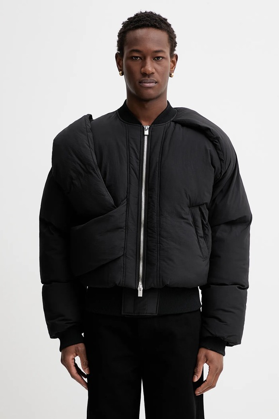 Heliot Emil kurtka bomber bez kaptura czarny AW25.M.02.163.BLK01