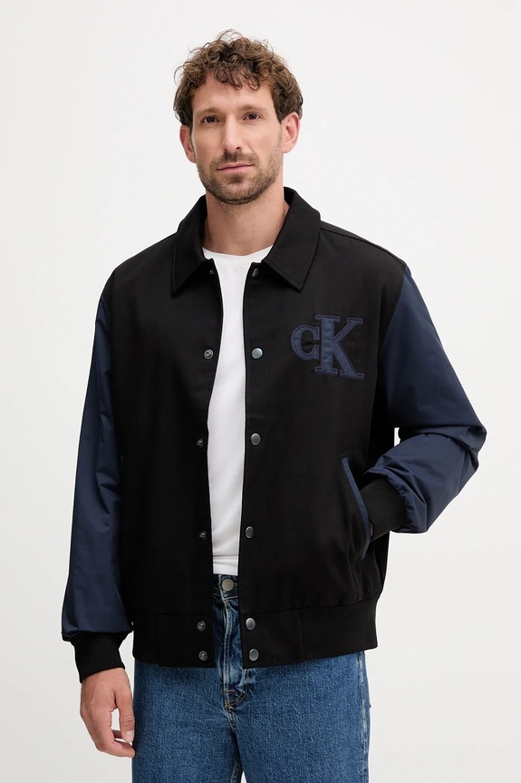 Bunda Calvin Klein Jeans jemné zateplenie čierna LV04RD400G