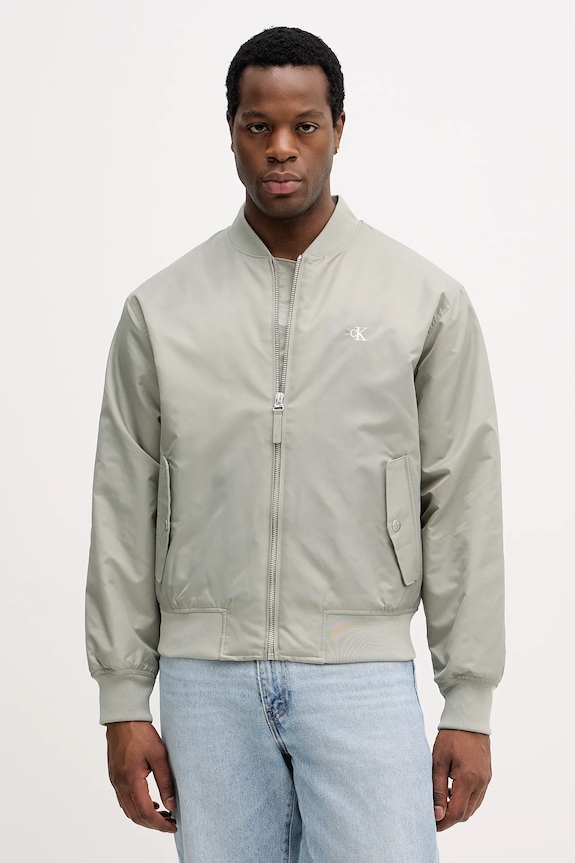 Яке бомбър Calvin Klein Jeans бомбър зелен LV04RC526G