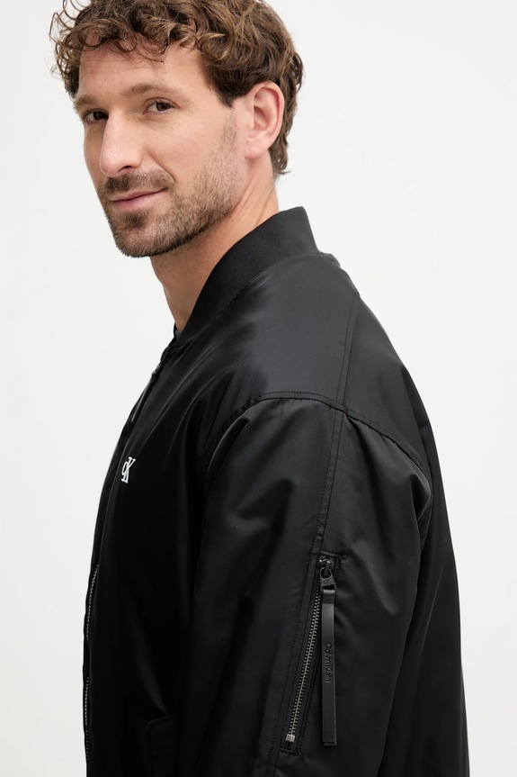 Calvin Klein Jeans geacă bomber negru LV04RC526G