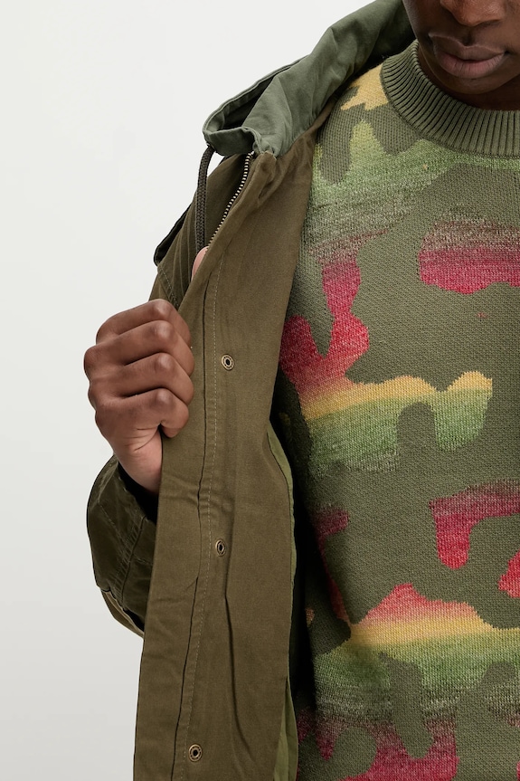 Desigual kurtka bawełniana MILITARY PATCHES 25WMEW05