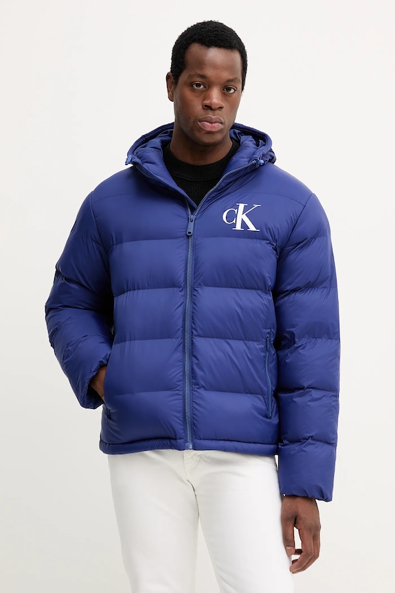 Bunda Calvin Klein Jeans zateplené modrá LV04RD528G