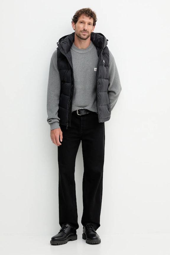 Páperová vesta Calvin Klein Jeans LV04RD531G čierna AW25