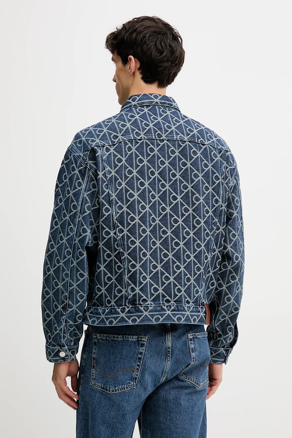 Oblečenie Rifľová bunda Calvin Klein Jeans LV04RD767G tmavomodrá