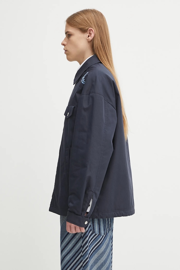 Kenzo giacca Chainstitch Coach FF65BL0659OI blu navy AW25
