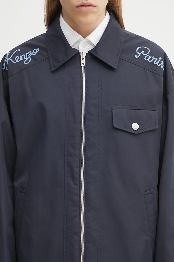 Kenzo giacca Chainstitch Coach blu navy FF65BL0659OI