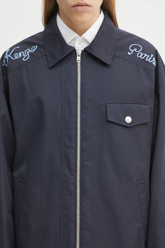 Kenzo giacca Chainstitch Coach blu navy FF65BL0659OI