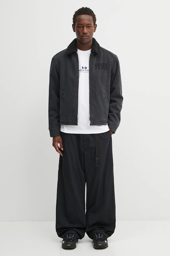 Kenzo giacca di jeans Happy Tiger Utility Fleece FF65DB1056C4