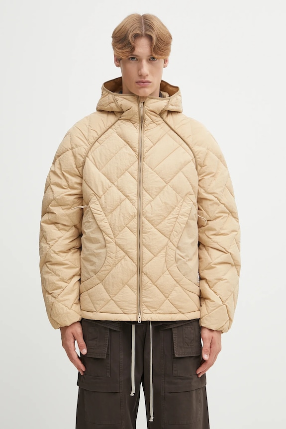 Péřová bunda Kenzo Weave Light Weight Down péřové béžová FF65OU1459NA