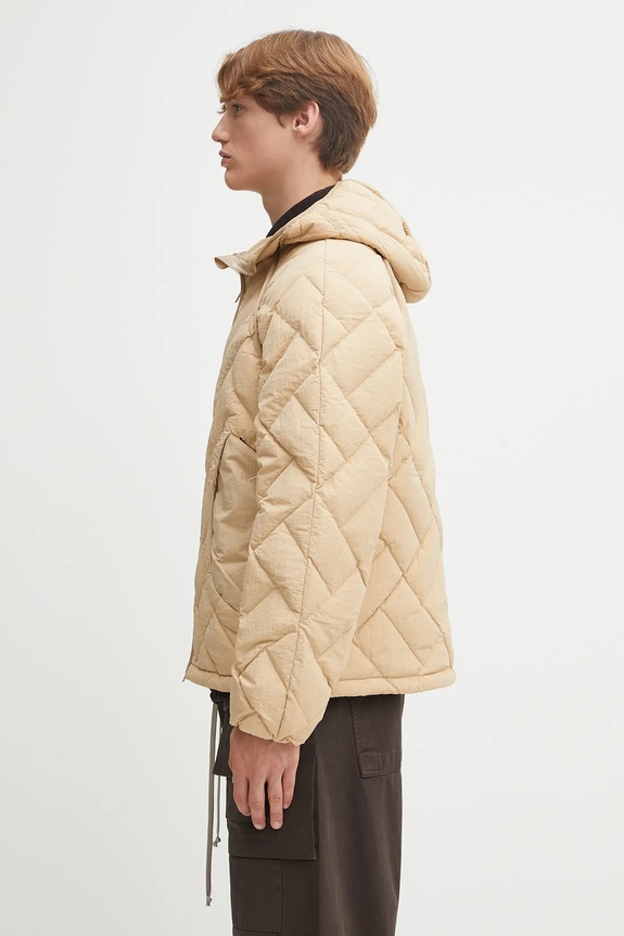 Péřová bunda Kenzo Weave Light Weight Down FF65OU1459NA béžová AW25