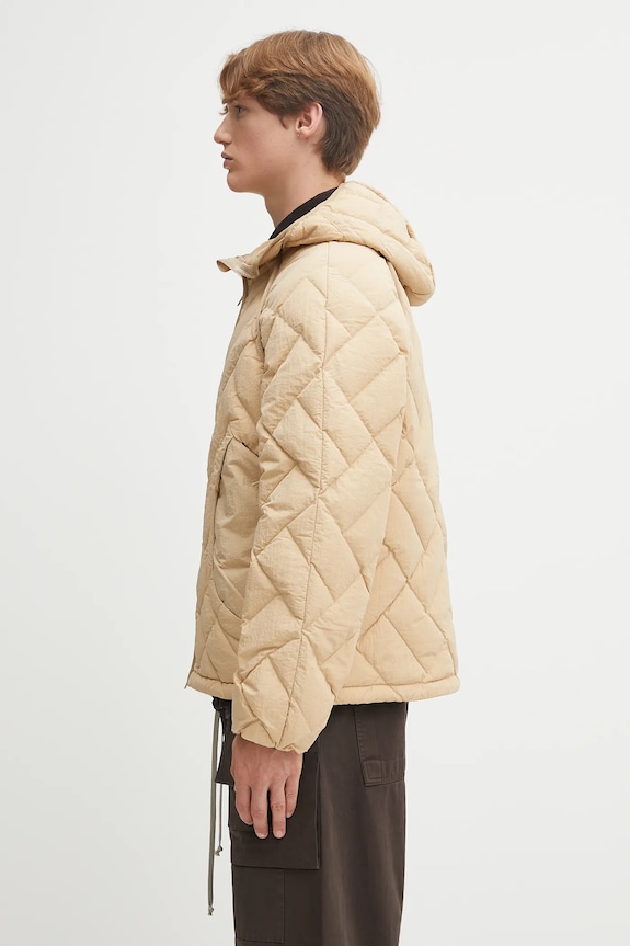Péřová bunda Kenzo Weave Light Weight Down FF65OU1459NA béžová AW25