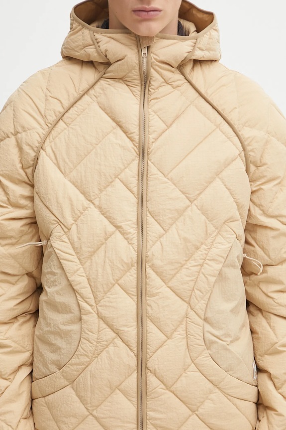 Péřová bunda Kenzo Weave Light Weight Down béžová FF65OU1459NA