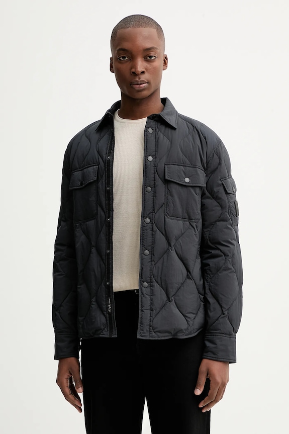 Páperová bunda Rag & Bone jemné zateplenie čierna RV2125F0MNY