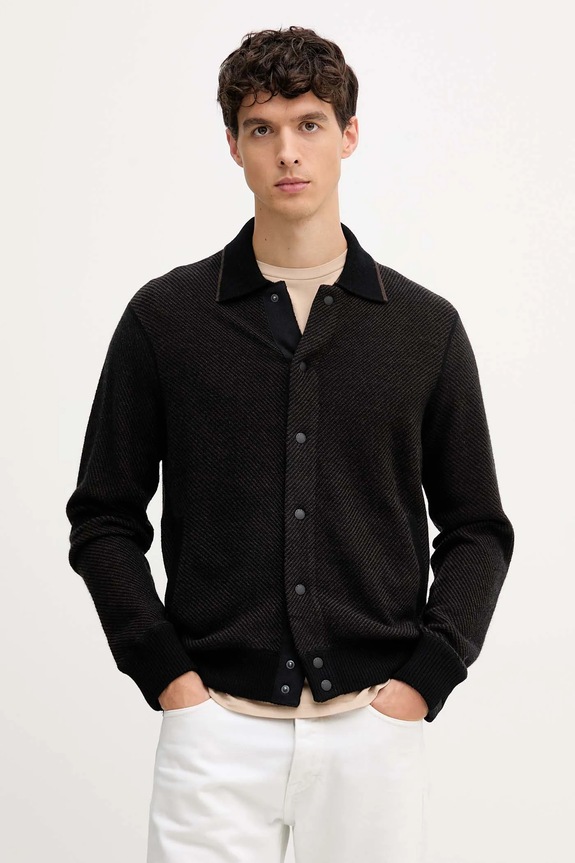 Μάλλινη ζακέτα Rag & Bone μαλλί καφέ RH2225F6MWL