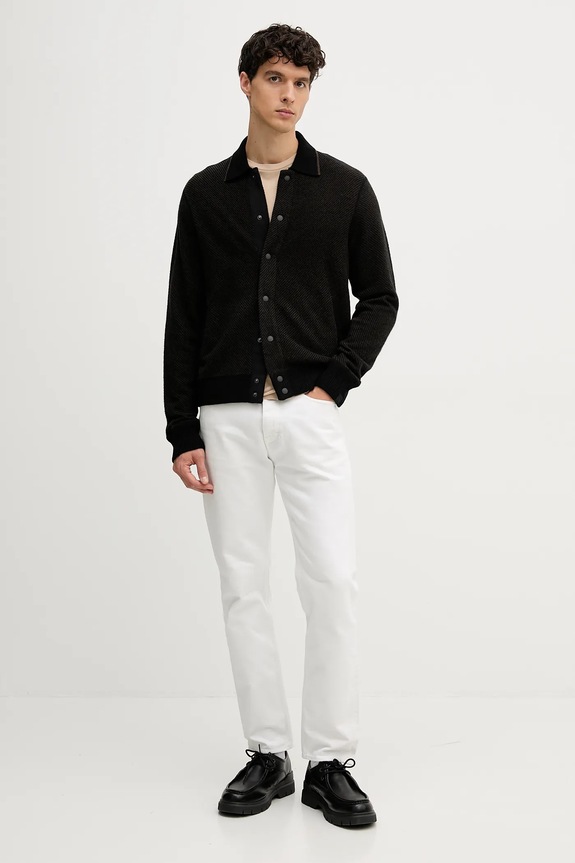 Μάλλινη ζακέτα Rag & Bone RH2225F6MWL καφέ AW25