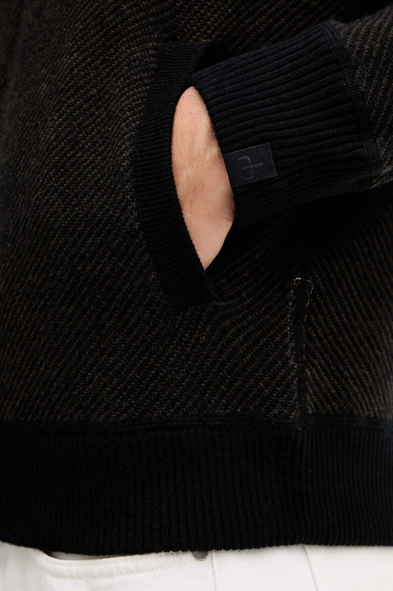 Μάλλινη ζακέτα Rag & Bone RH2225F6MWL καφέ