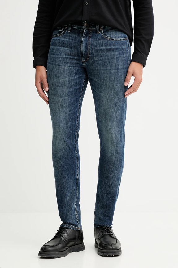 Rag & Bone jeans din amestec de cașmir bleumarin RX0225F2VCH