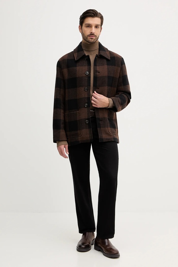 Tommy Hilfiger dzseki gyapjúkeverékből MW0MW40623 barna AW25