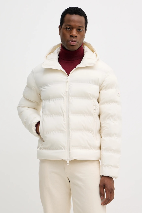 Bunda Tommy Hilfiger zateplené béžová MW0MW40637
