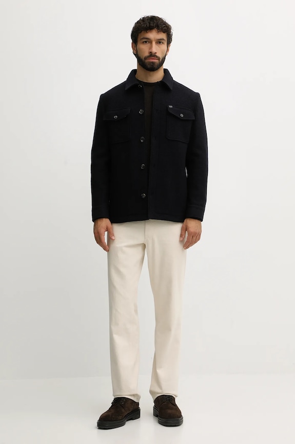 Tommy Hilfiger kurtka wełniana MW0MW40771 granatowy AW25