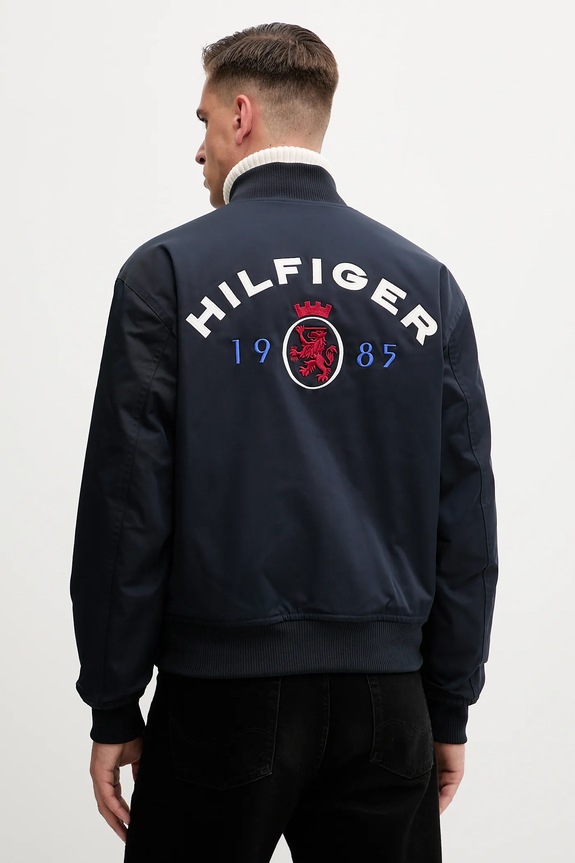 Odzież Tommy Hilfiger kurtka bomber MW0MW41083 granatowy