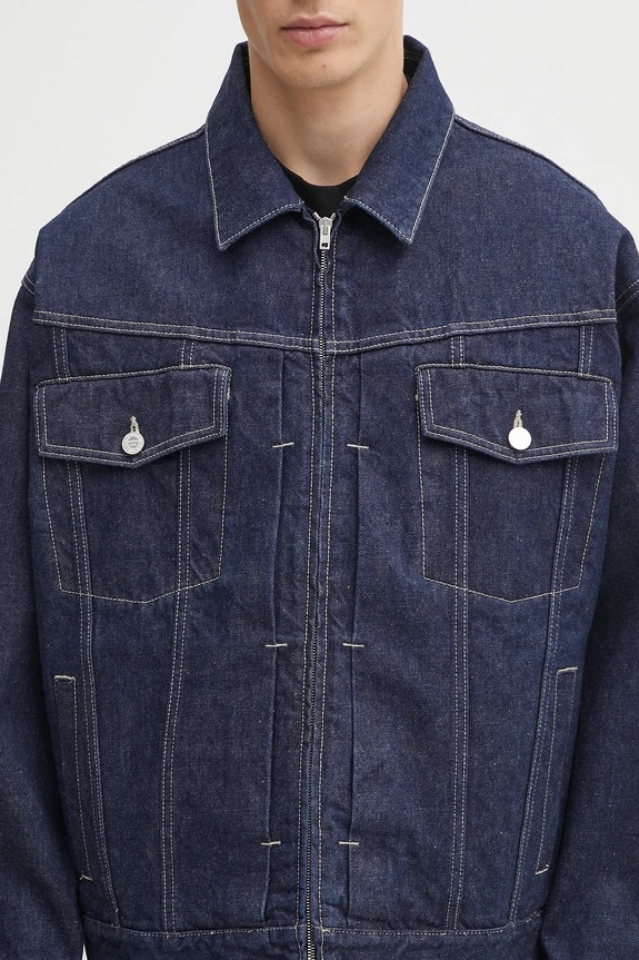 Džínová bunda VETEMENTS Hip-Hop Denim námořnická modř UH76DJ250N