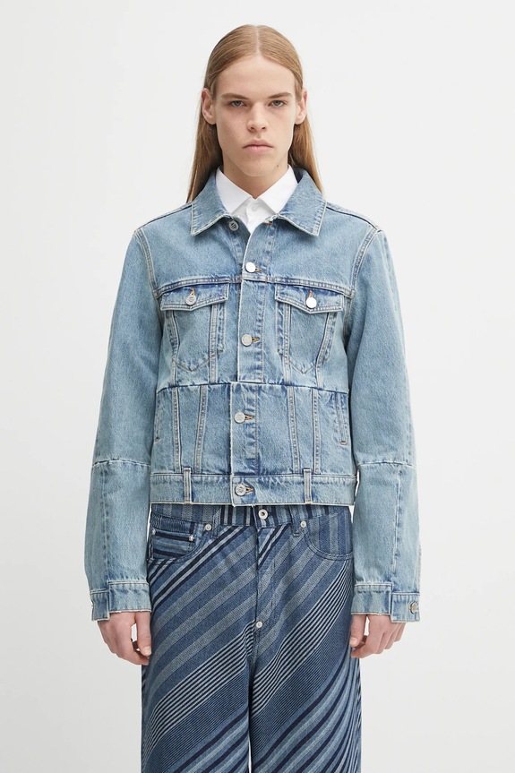 VETEMENTS giacca di jeans Cut-Up Fitted Denim non isolato blu UH76DJ660LB3