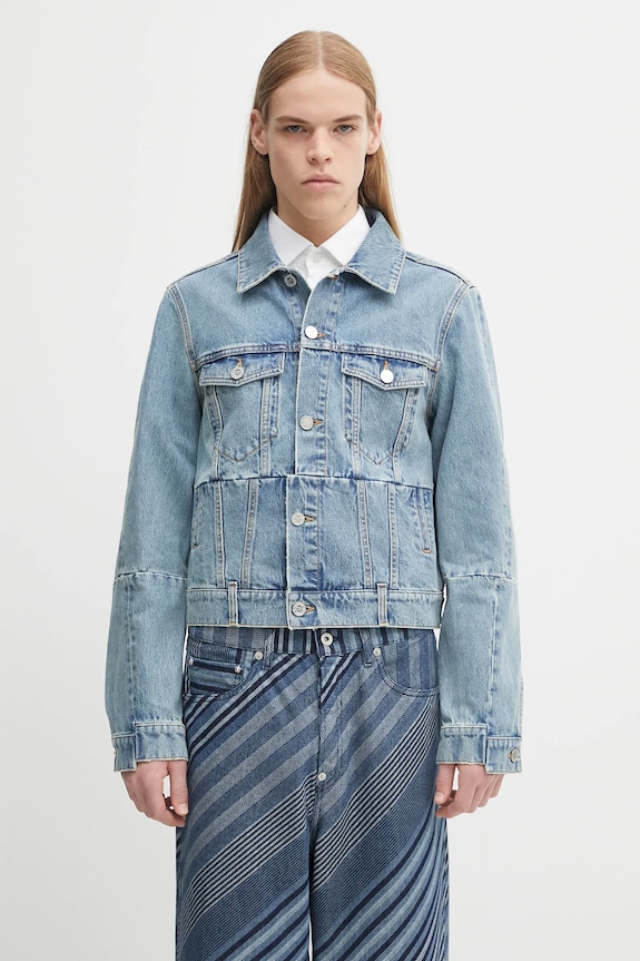 VETEMENTS giacca di jeans Cut-Up Fitted Denim non isolato blu UH76DJ660LB3