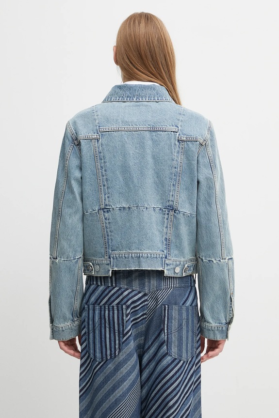 Abbigliamento VETEMENTS giacca di jeans Cut-Up Fitted Denim UH76DJ660LB3 blu