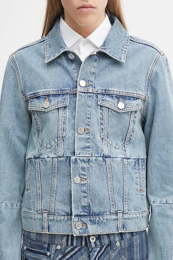 VETEMENTS giacca di jeans Cut-Up Fitted Denim blu UH76DJ660LB3