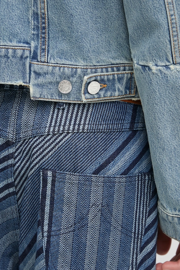 VETEMENTS giacca di jeans Cut-Up Fitted Denim UH76DJ660LB3 blu