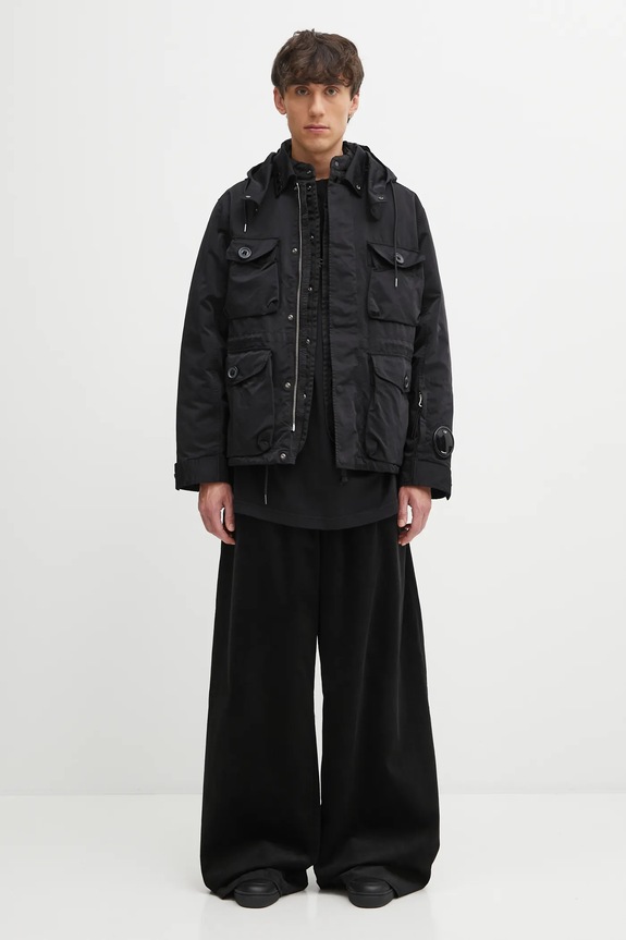 C.P. Company geacă de puf negru 19CMOW188A110089G