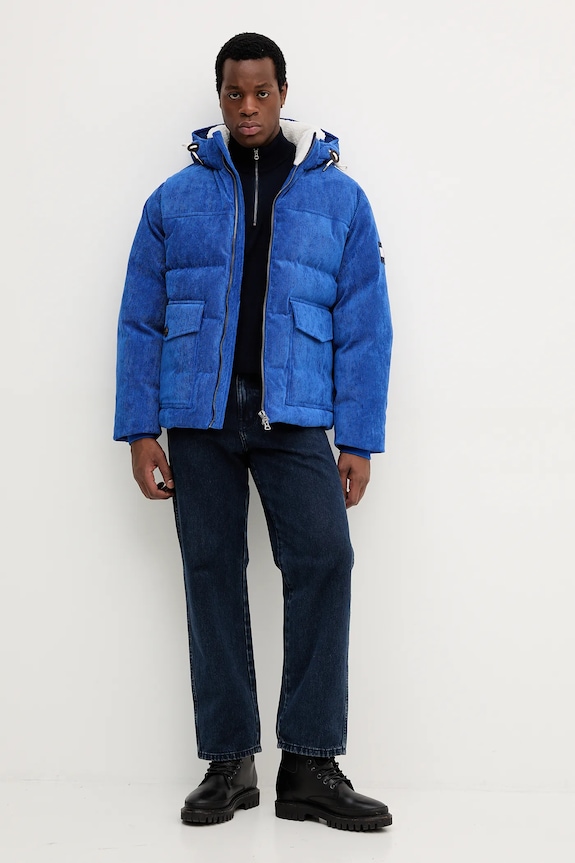 Páperová bunda Tommy Hilfiger MW0MW41361 modrá AW25