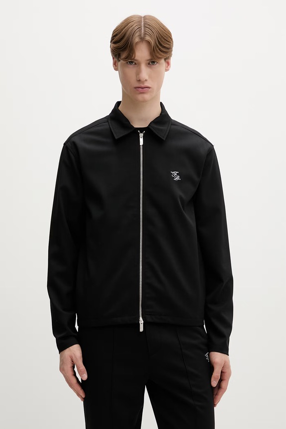 Filling Pieces kurtka przejściowa męska z wełny Coach Twill Wool bez kaptura czarny 422560500247