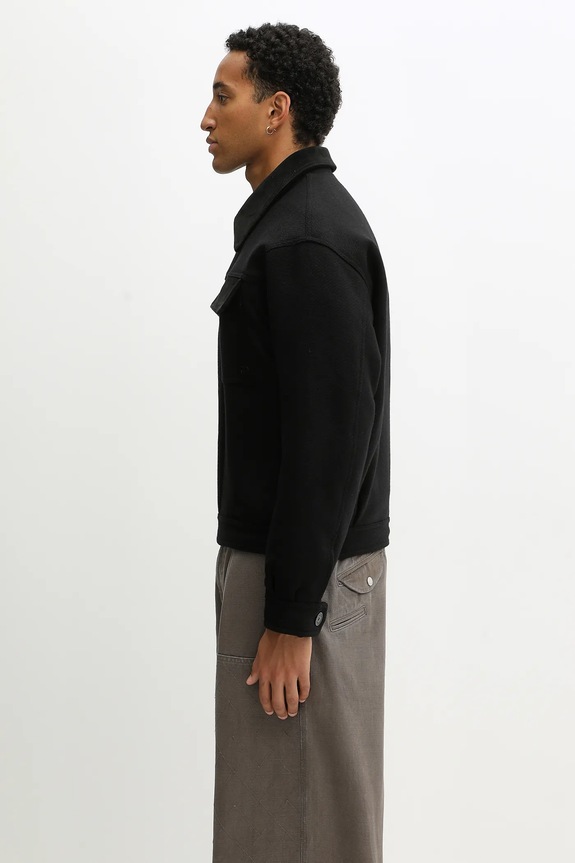 Filling Pieces Box Varsity kurtka męska z wełną 422560501227 czarny AW25