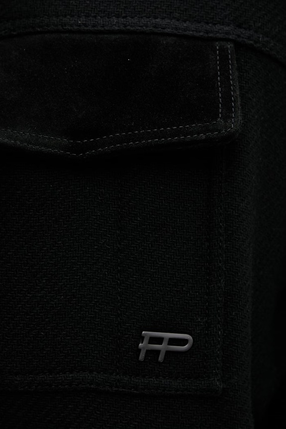 Filling Pieces kurtka męska z wełną Box Varsity 422560501227 czarny