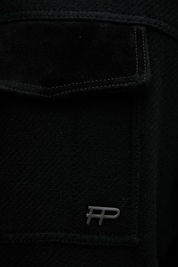 Filling Pieces kurtka męska z wełną Box Varsity 422560501227 czarny