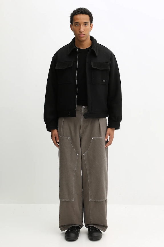 Filling Pieces Box Varsity kurtka męska z wełną 422560501227 czarny