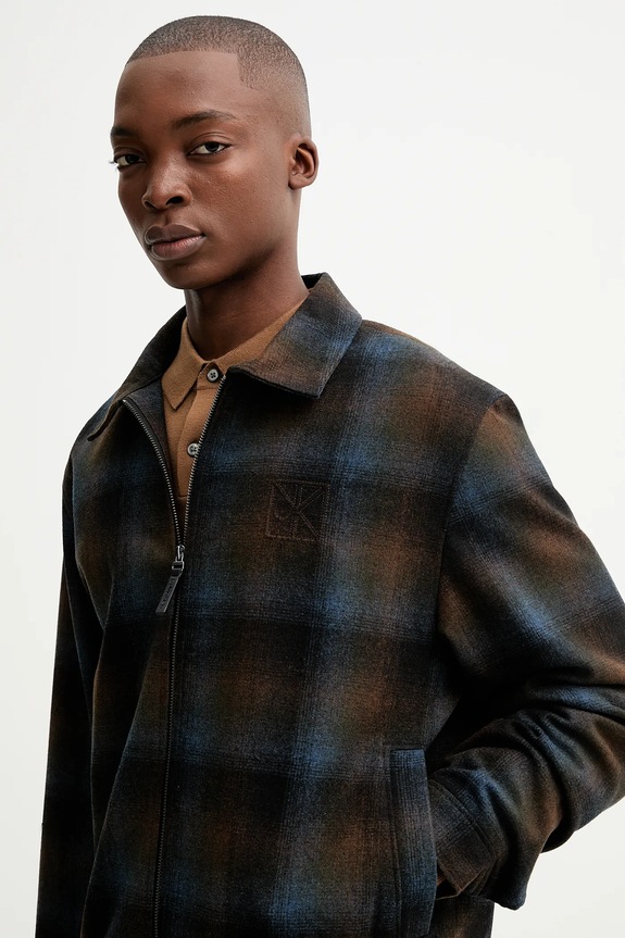 Calvin Klein kurtka z dodatkiem wełny brązowy LV04LD425G