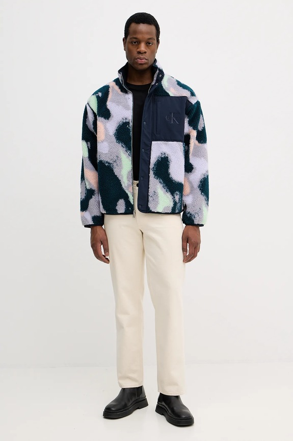 Φλις μπουφάν Calvin Klein Jeans LV04RD220G σκούρο μπλε AW25