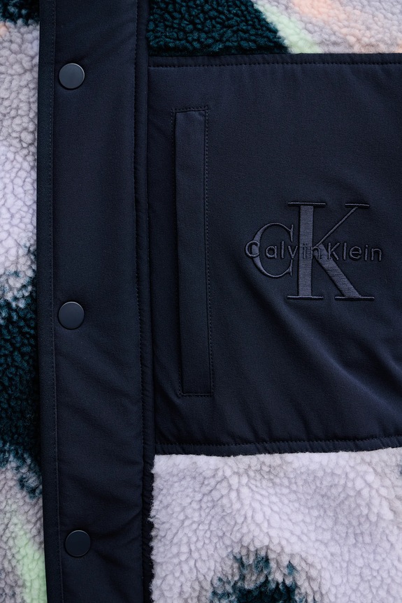 Φλις μπουφάν Calvin Klein Jeans LV04RD220G σκούρο μπλε