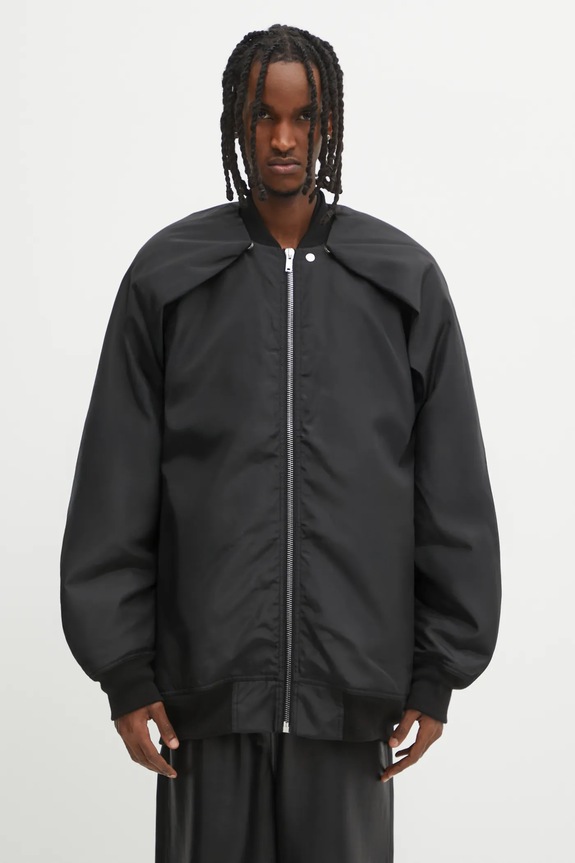 Rick Owens DRKSHDW kurtka bomber Convertible Jumbo Peter Flight bez kaptura czarny DU02E7789.NCV
